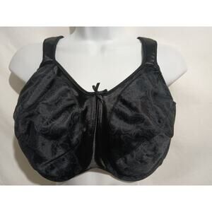 Bali Size 42 DDD Black Jacquard Soft Cup Underwire Comfort Strap Bra Model 3562